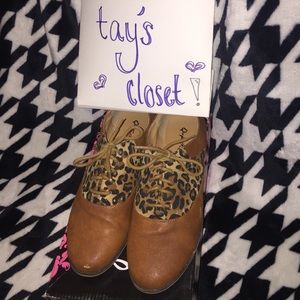 Leopard Oxfords