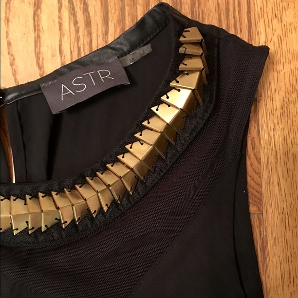 ❗️SOLD❗️Astr Black Sheer Studded Top - Picture 2 of 4