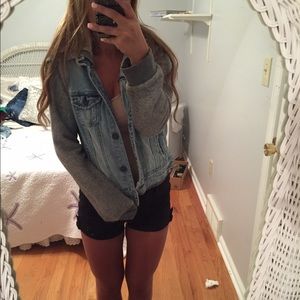 Hooded jean jacket