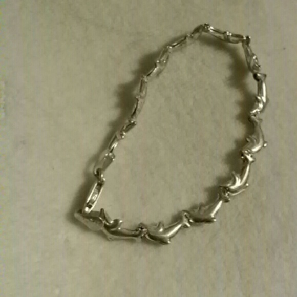 Silver dolphin bracelet