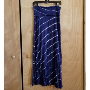 Roxy tie dye stripe maxi skirt