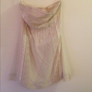 Strapless Ivory Lace Dress