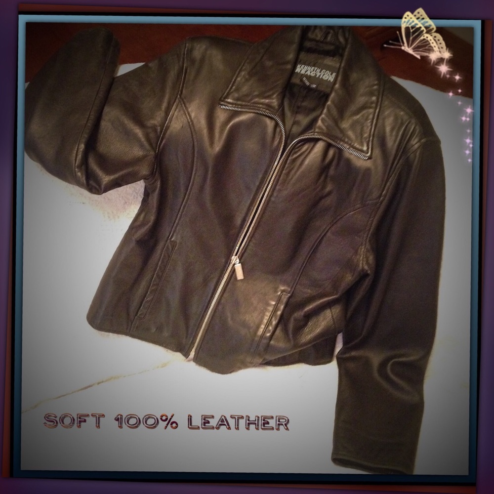 100% Soft Leather Kenneth Cole Ladies Jacket