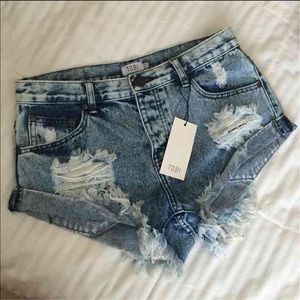 NWOT TOBI High Waisted Cutoffs