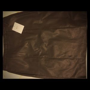 Faux Leather Skirt