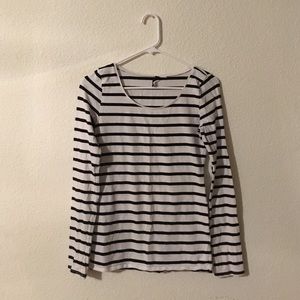 H&M Black and White Striped Long Sleeve