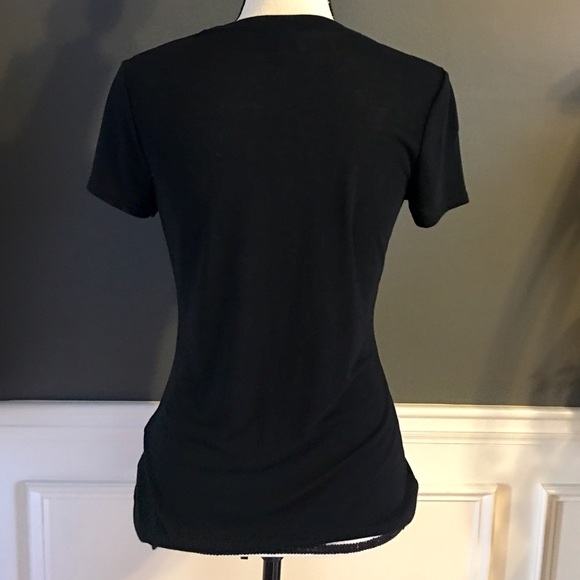 ❗️SOLD❗️ Semi Sheer Black Tee - Picture 2 of 4