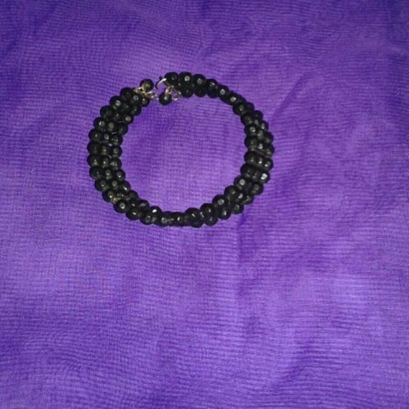 Onyx like beaded bracelet - Picture 1 of 3