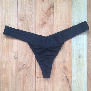 NWOT Classic black mesh thong