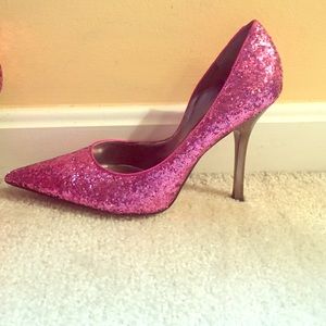 GUESS Pink Sparkle Stilettos