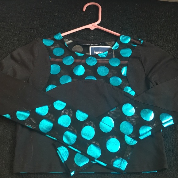 *BRAND NEW* Nasty Gal polka dot mesh crop