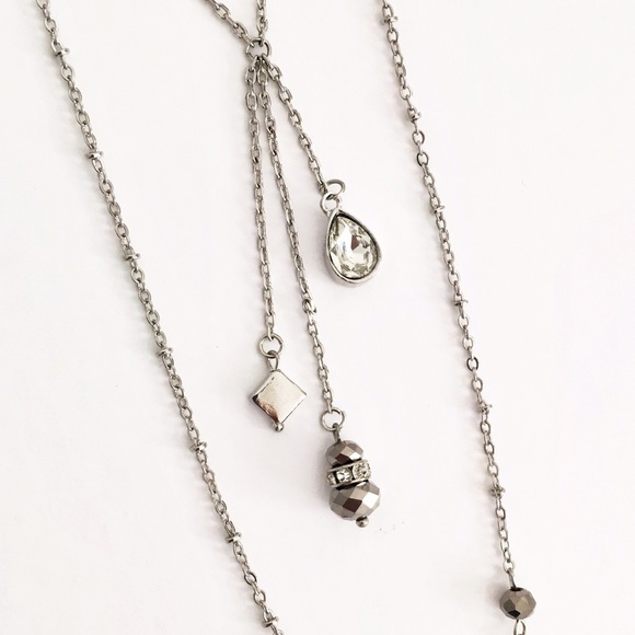 NY&CO layered pavรฉ spike necklace - Picture 3 of 4