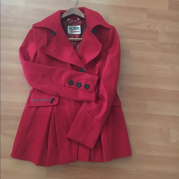 Guess red coat