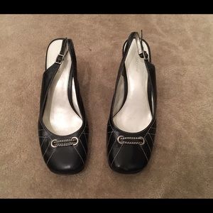 Liz Claiborne mini wedged slip ons.