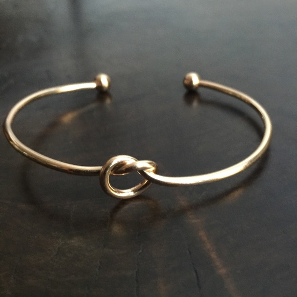 Jewelry - Delicate Gold Love Knot Bangle Bracelet