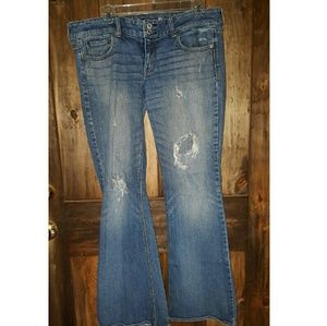 American Eagle Distressed Flare Jeans