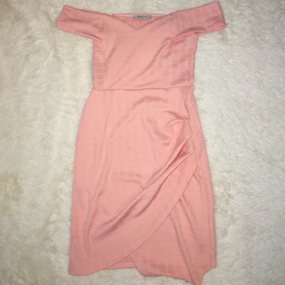 Light Pink Off the Shoulder Dress