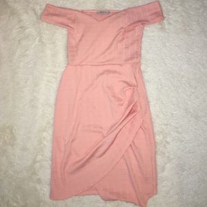 Light Pink Off the Shoulder Dress
