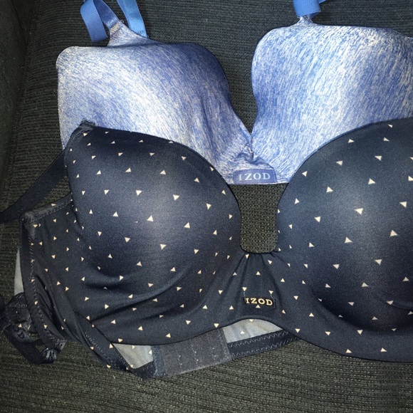 izod bras lot of two blue hues 38D