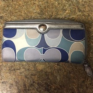 Coach Scarf Print Wallet
