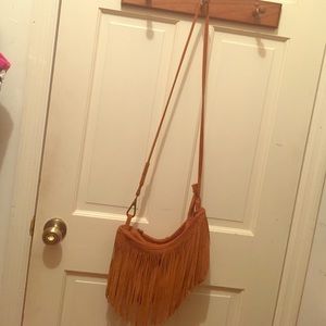 "Fringe for life" cross body purse