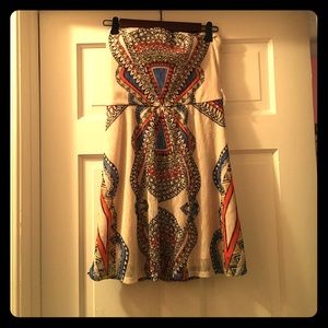 Aztec design strapless dress!