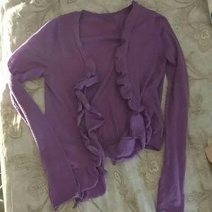 Purple cardigan