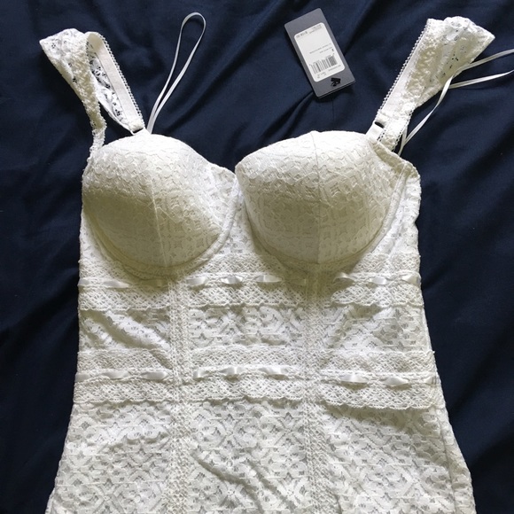 Guess white lace mini dress