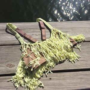 Maaji Reversible Fringe Bathing Suit Top