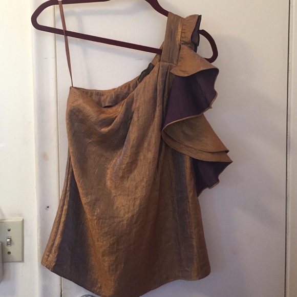 The Limited one shoulder copper dressy top