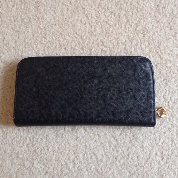 Black Wallet, gold detailing.
