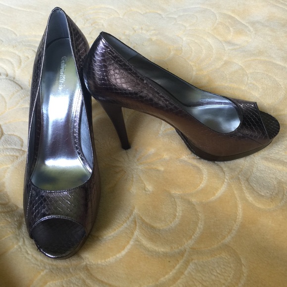 Calvin Klein heels. Worn once. Very comfortable!