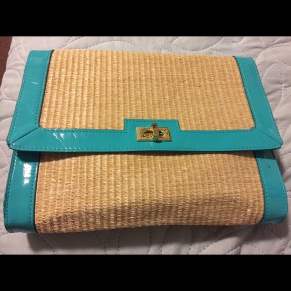 H/M basket weave clutch $10