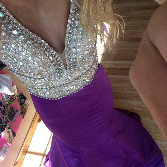 Purple mermaid prom dress - Picture 1 of 4