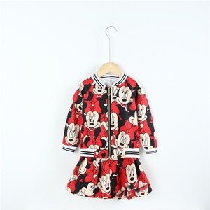 Minnie Mouse two piece skirt set for girls