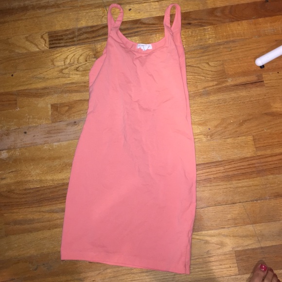 Peach cami bodycon dress