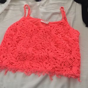 Hot pink crop top