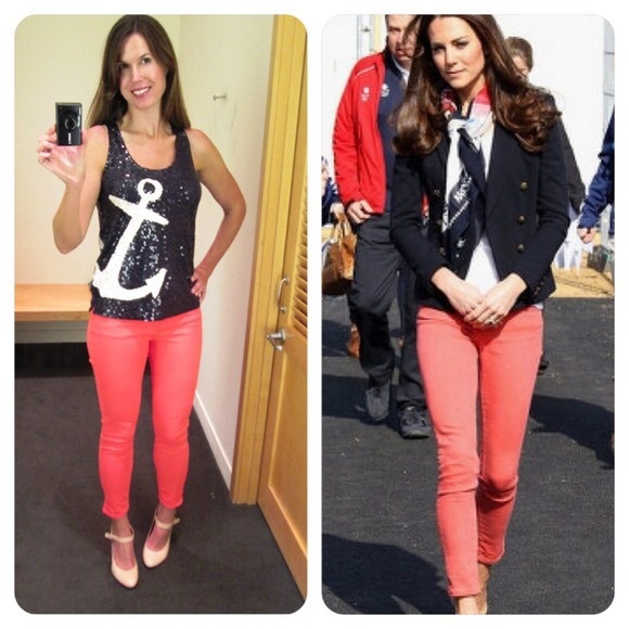 SOLD 💜 j. crew // toothpick ankle jeans • coral - Picture 2 of 3