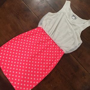 pink and white polka dot Dress!
