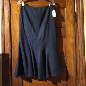 Ralph Lauren Dark gray wool fit & flare skirt. NWT