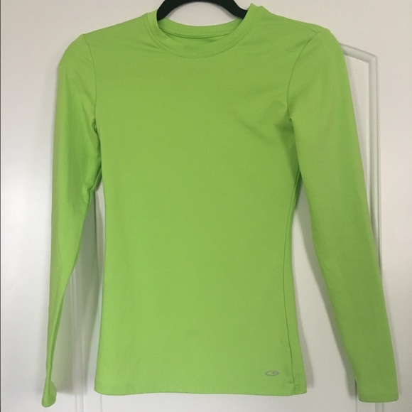 Long sleeve green workout top