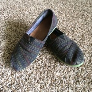 Dark Toms with colorful stripes