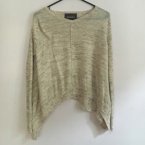 Cream sweater shirt.