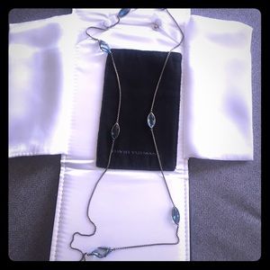 David Yurman CableWrap Necklace Hampton Blue Topaz