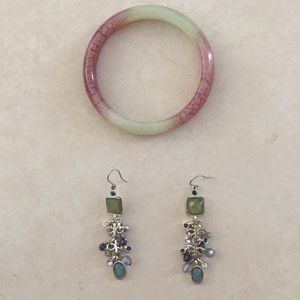 Glass bracelet and earrings!