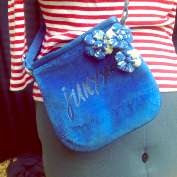 Blue and white Juicy couture cross body bag