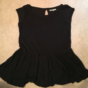 Black peplum shirt