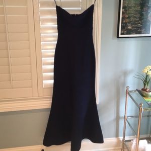 Herve Leger Fit and Flare Bandage Gown, Navy