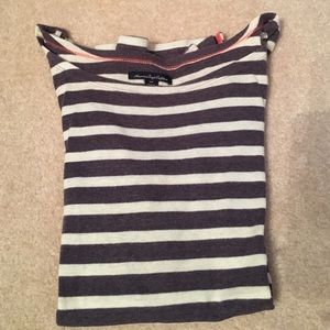 Striped 3/4 length shirt