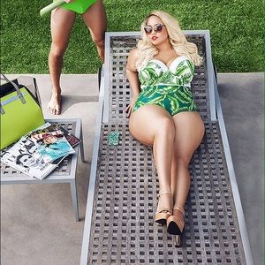 GabiFresh Palm Print one-piece bathing suit!